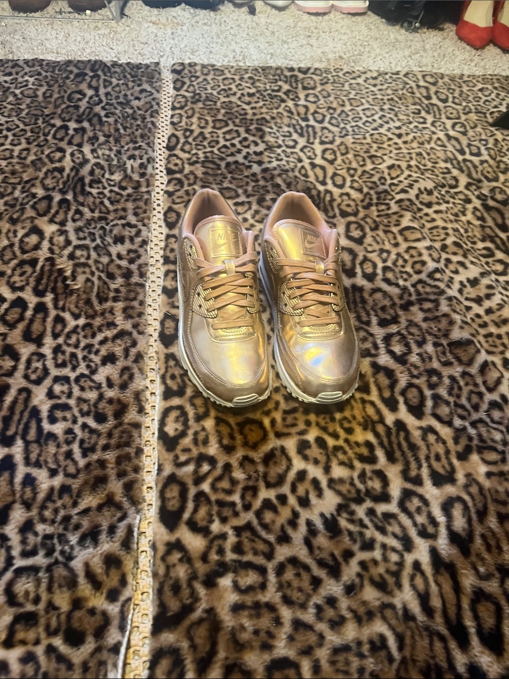 Nike Women's Metallic Rose Gold Sneakers